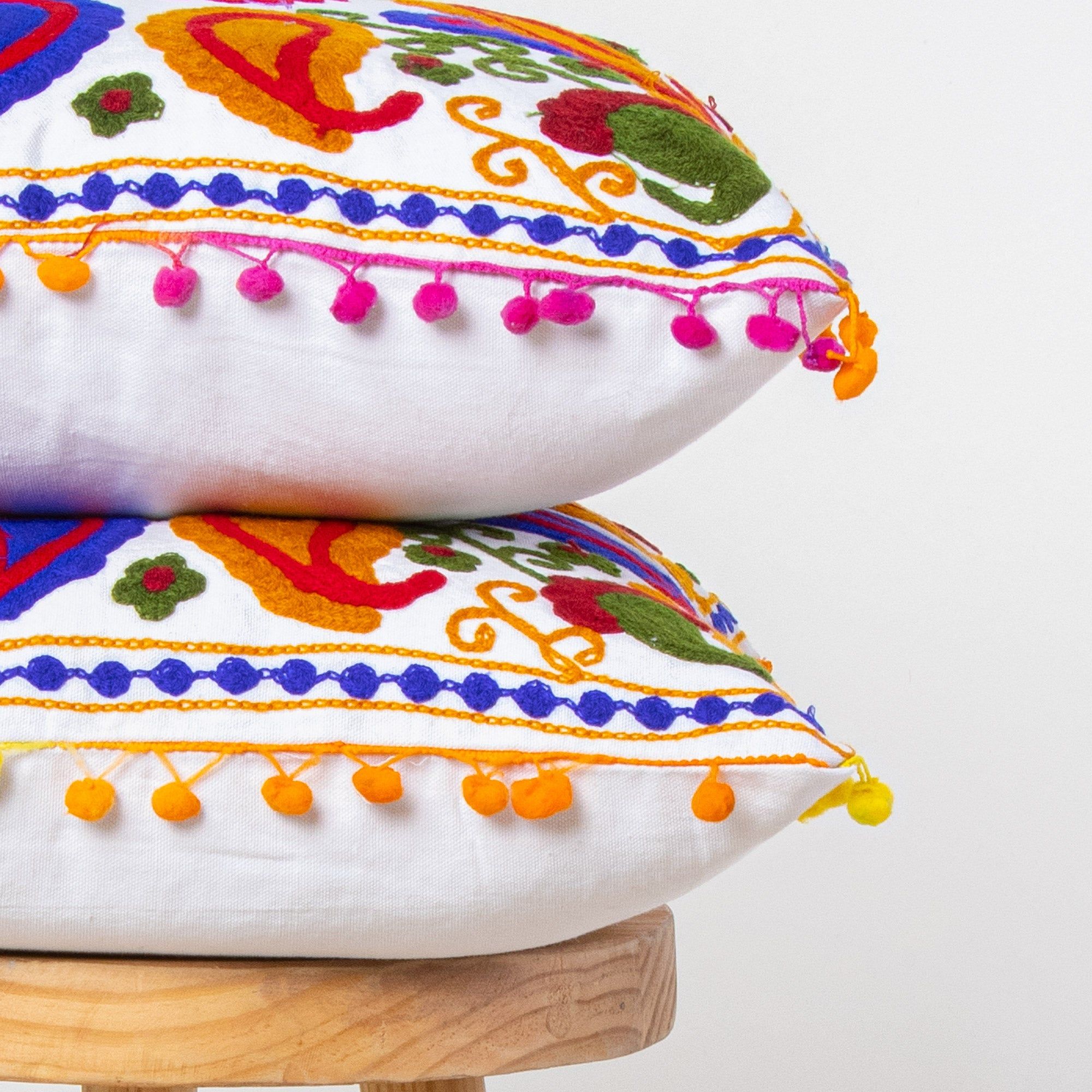 Cotton Embroidered Cushion Covers